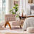 Upholstered Accent Chair with Wooden Legs-415787229
