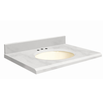 49 Marble Material 1 Single Bathroom Vanity Top Yes Sink