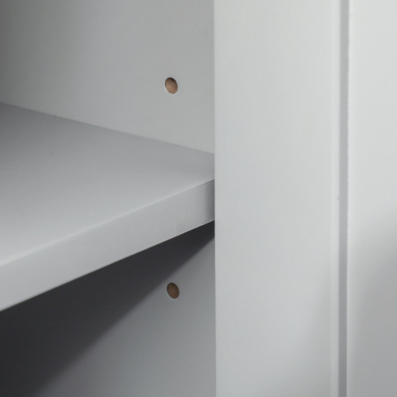 Meuble-lavabo gris, rangement sous l'évier avec tablette réglable, coffre économiseur d'espace, armoire