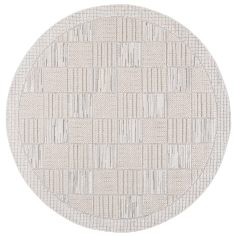 Veranda Performance Geometric Indoor Rug, Round 6'7"