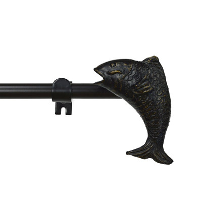 Tringle à rideaux simple ajustable Visalia Fish