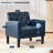30.91"W Leather Tufted Accent Chair-430904550