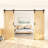 Black Rustic Classic  Design Non-Bypass Single Track Two Door Hardware Kit (Door Not Included)-23001055