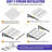 35" Depth Door Awning Window Canopy Modular Spliced Awnings for Outside,Porch,Patio,Deck,Polycarbonate Sheet,UV, Rain, and Snow Protection 40" Width, Clear-121024200-121024204