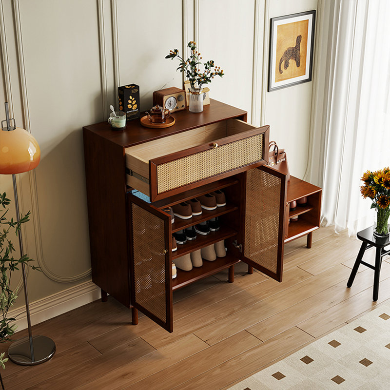 16 Pair Shoe Storage Cabinet, Brown