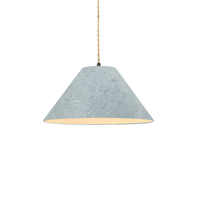 Radiance - luminaire suspendu 1 lumière Avola - Béton - noir mat - l 11 po x H 5,5 po - DEL dédiée - cordon torsadé beige