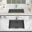 Évier à lessive 24 po - 24 po x 18 po x 12 po sous le comptoir noir