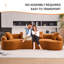 Canapé modulaire incurvé 110,20 po, canapé modulaire incurvé modulaire pour le salon-1998017133