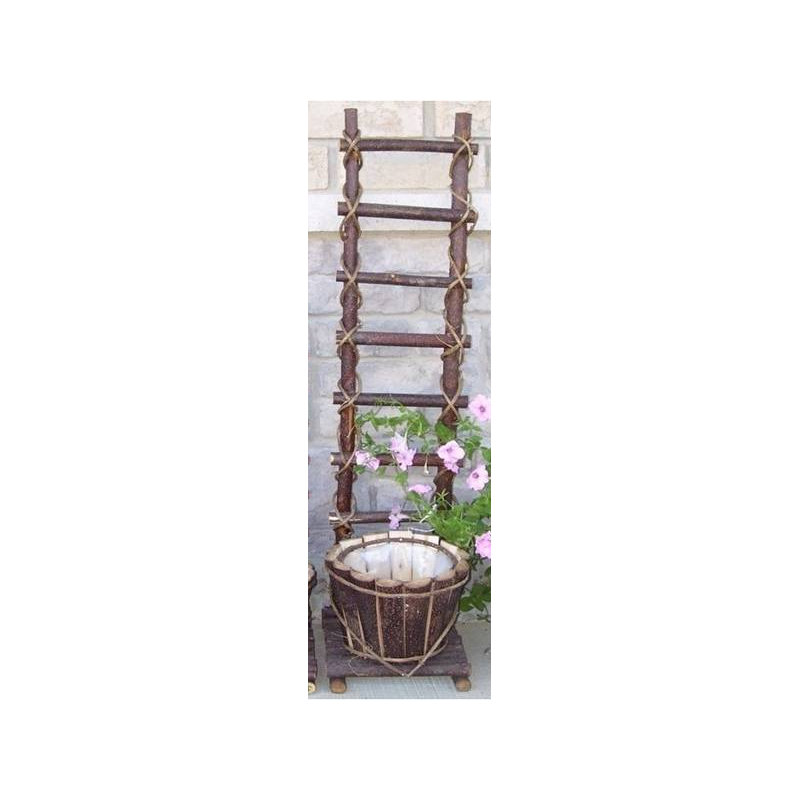 Pot à fleurs en bois Glenna, H 36 po x l 9 po x P 9 po