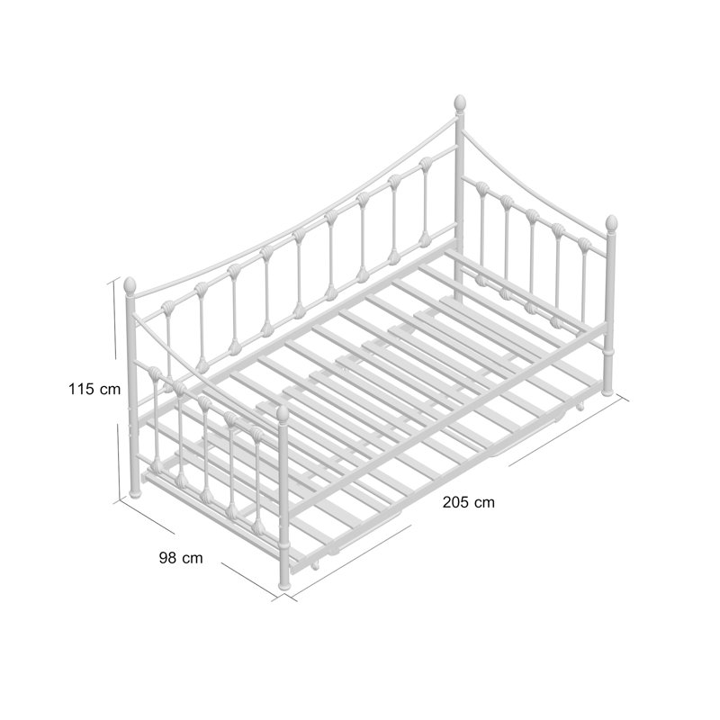 Behr Aluminium Daybed with Trundle Bed