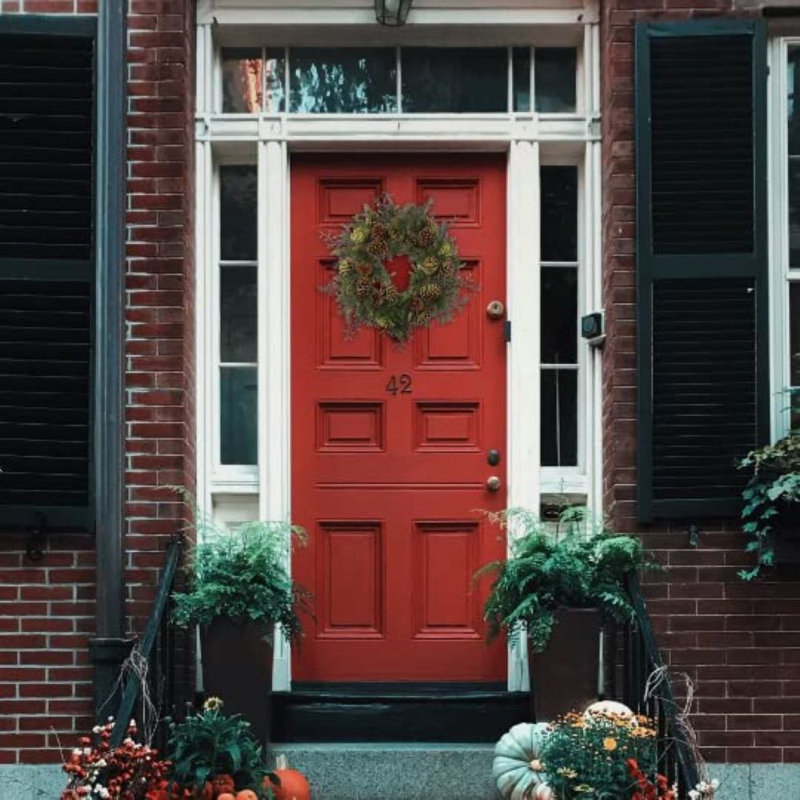 Décoration de Noël pour porte de 24 po