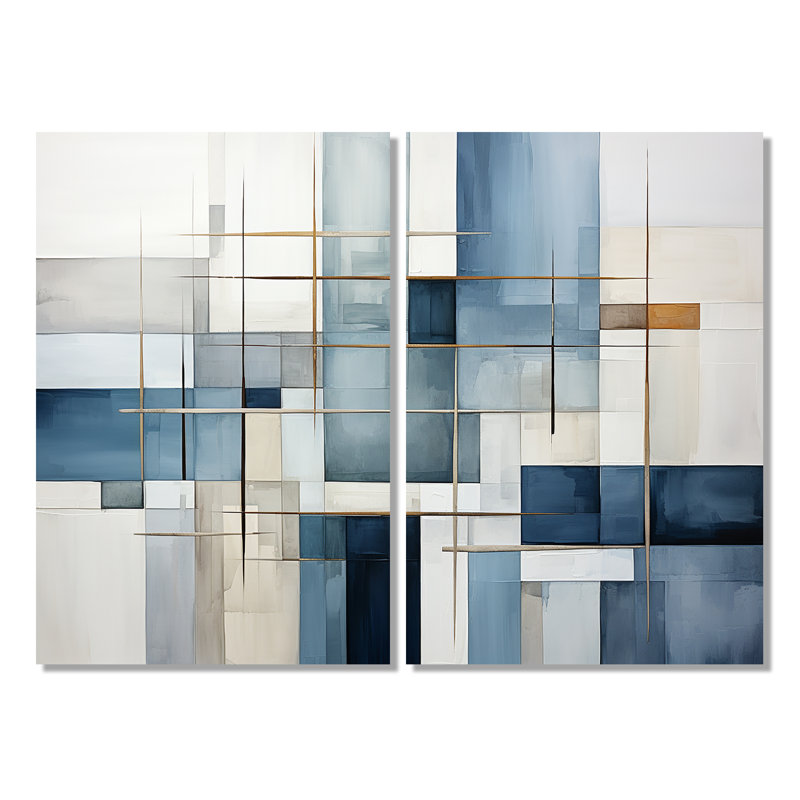 Coleon - art mural moderne blanc, H 36 po x l 48 po, Toile tendue, Ne s’applique pas