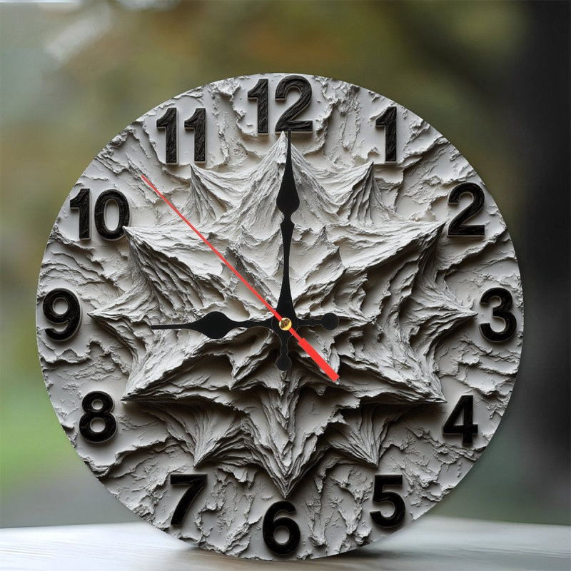 Horloge murale en 2 dimensions