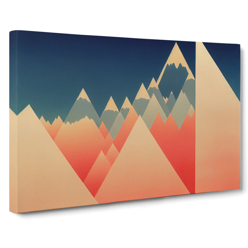 Evocative Abstract Mountains - Wrapped Canvas Print