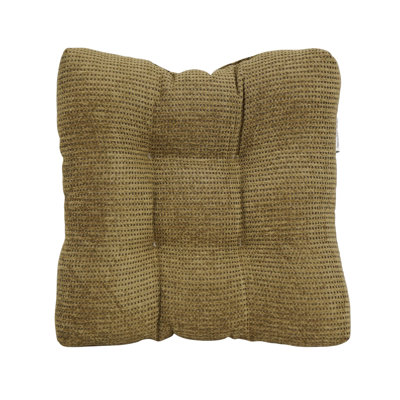 19-Inch Square Jacquard Chenille Tufted Dining Chair Cushion