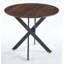 Table de salle à manger avec pieds croisés en métal et plateau en panneau de fibres à densité moyenne, table de cuisine moderne pour le salon, table ronde-93177779-93177804-93177807