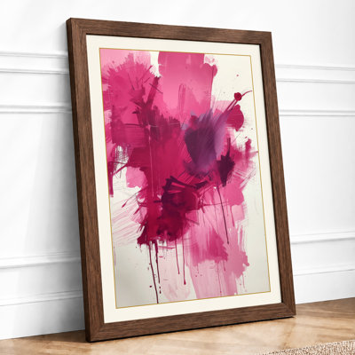 Magenta Bloom Abstract - Framed Print
