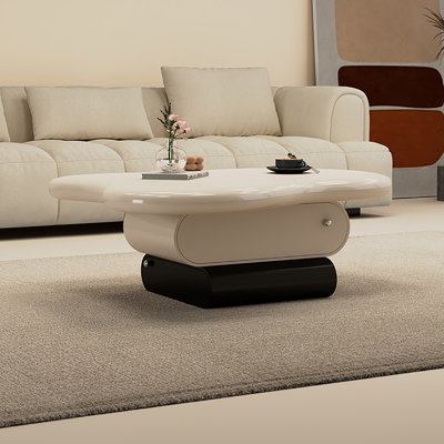 Table basse à piédestal avec rangement