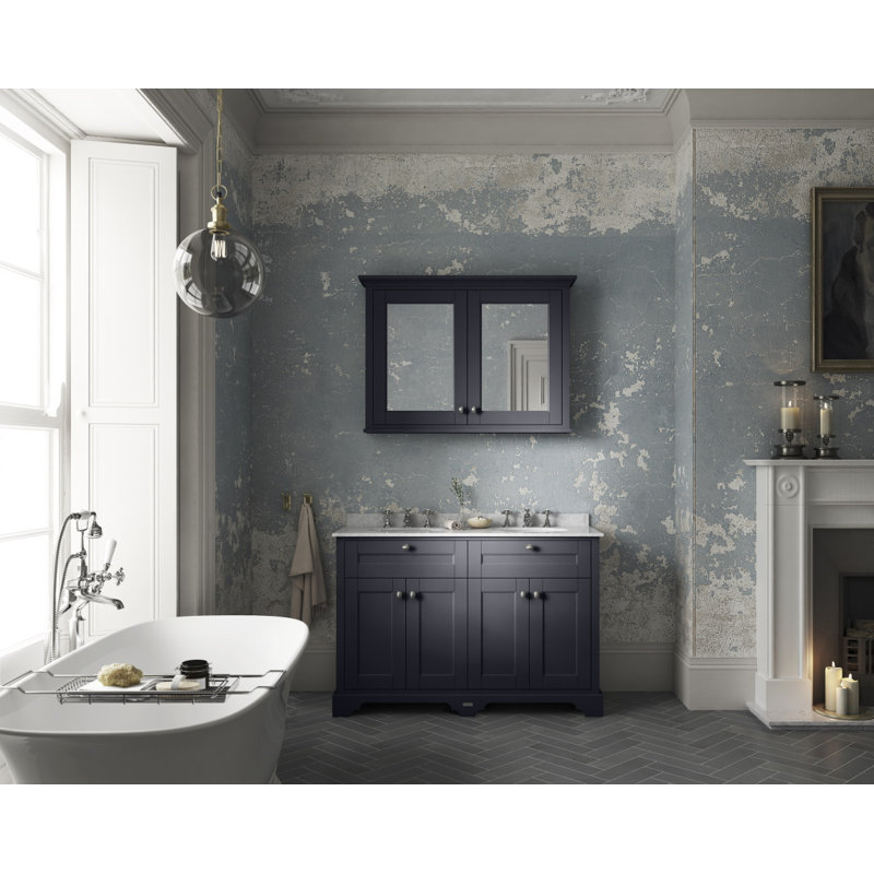 Old London 1200mm Free-Standing Double Vanity Unit, Twilight Blue, Gray