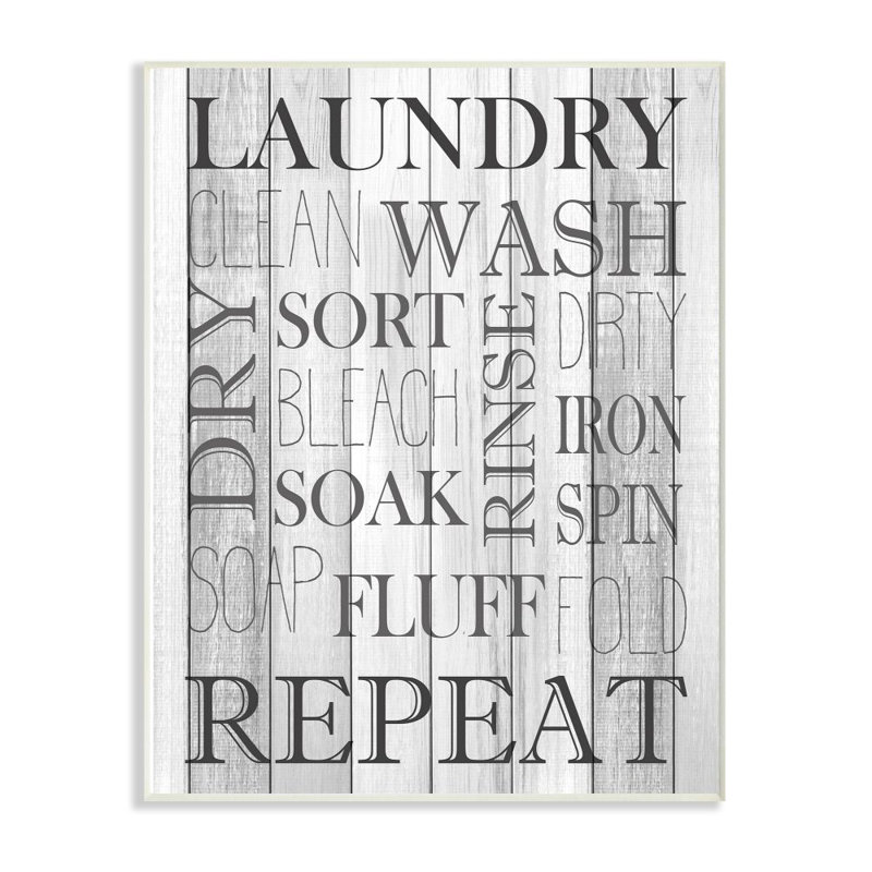 «Laundry Room Bathroom Design», impression sur toile, Plaque murale, H 15 po x l 10 po x P 0,5 po