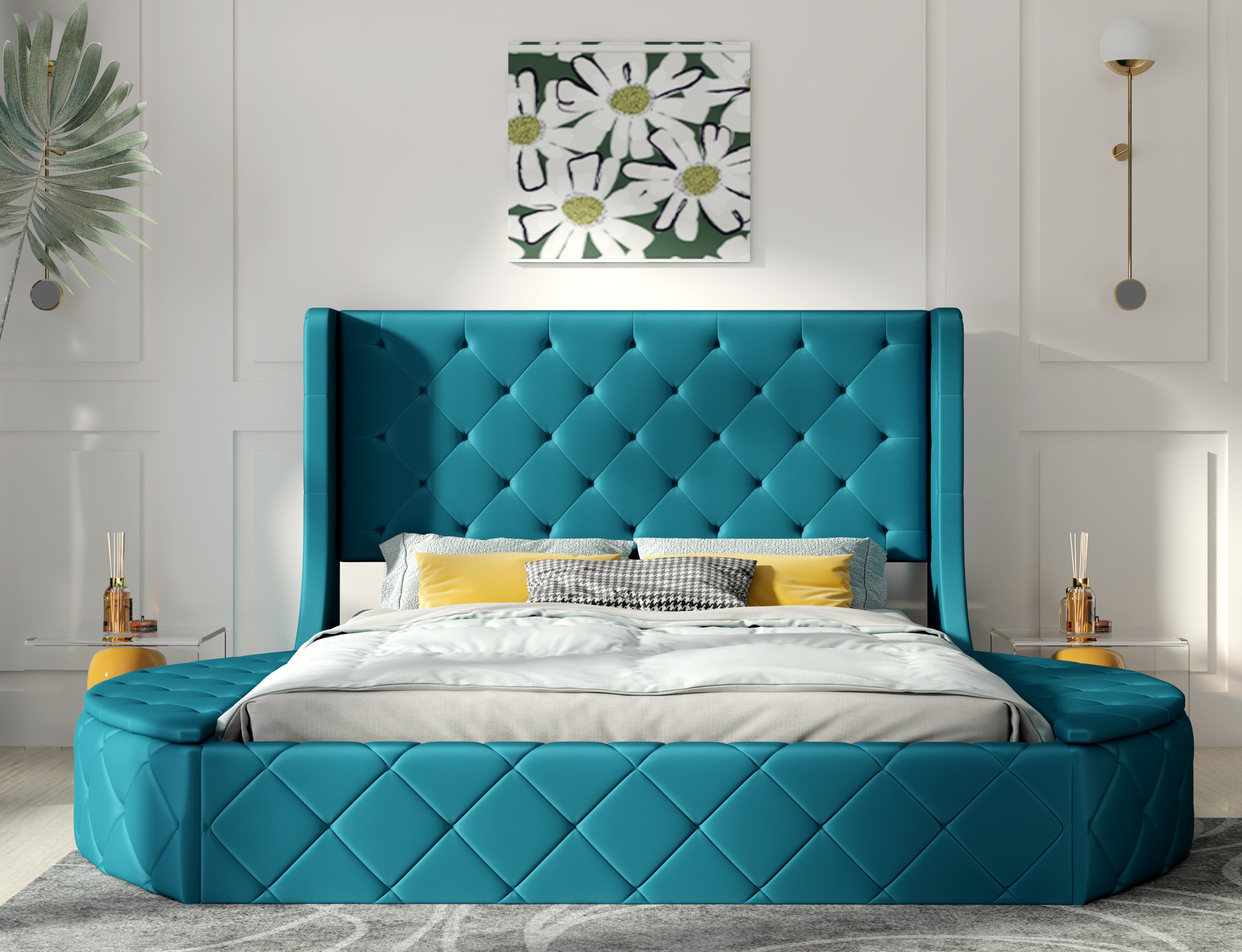 Wildon Home® Dua Upholstered Wingback Bed | Wayfair