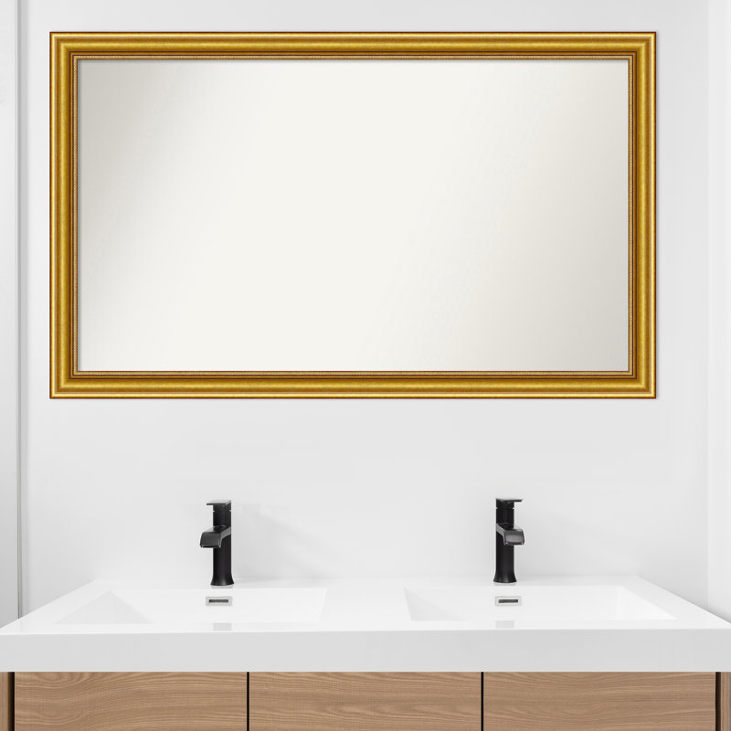 Townhouse Gold Non-Beveled Bathroom Wall Mirror, 27,75 po x 45,75 po