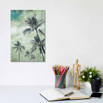 California Blue Beach Palms I by Irena Orlov - Wrapped Canvas Painting