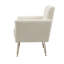 Fauteuil moderne rembourré avec pieds en métal doré (sans table)-428658037