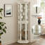 Vitrine de coin blanche éclairée-1285896328