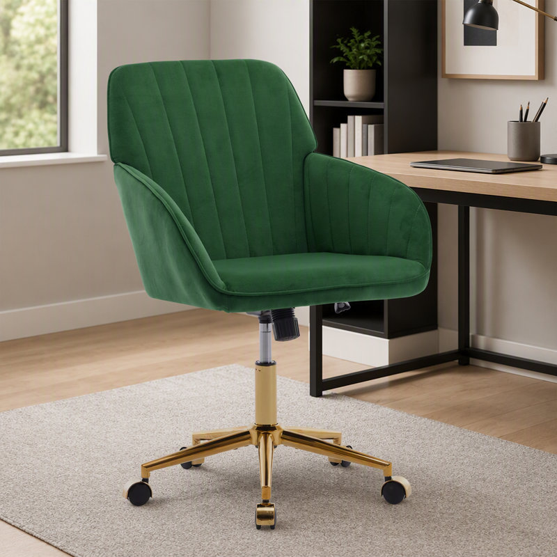 Chaise de bureau pivotante ergonomique réglable avec dossier et siège confortables, idéale pour une utilisation à domicile et au bureau