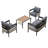 Multi-Person Outdoor Iron Sofa Set With A Table-285315612