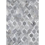 Area Cowhide Geometric Area Rug in Gray