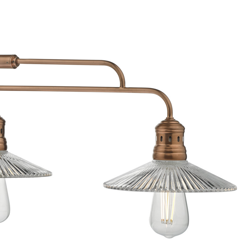 Brookings 3 - Light Brushed Copper Kitchen Island Pendant