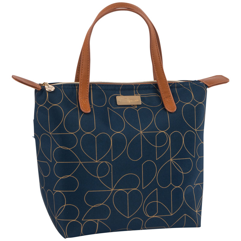 Navy Brokenhearted Luxury Picnic Tote Bag