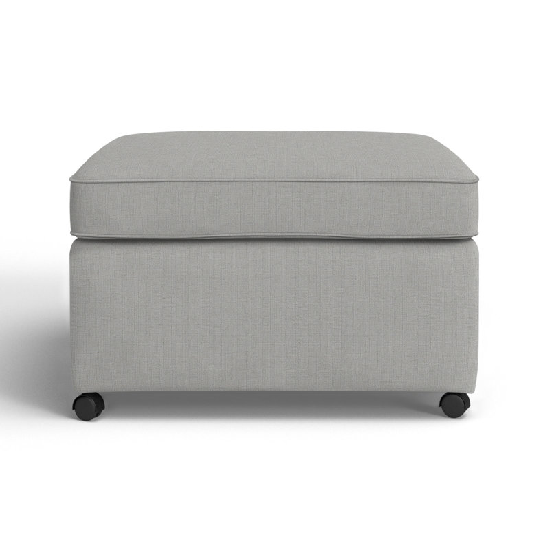 Rika Upholstered Ottoman, Indy Sky Performance