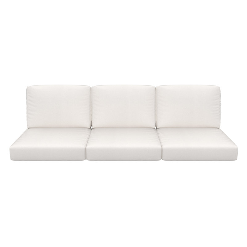 Coussins de siège et de dossier Sunbrella pour canapé de 6 pouces (ensemble de 3), Sunbrella® toile naturelle