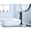 Robinet de lavabo de salle de bain avec bec cascade et poignée simple, finition noir mat, acier inoxydable manufacturé pour un bec de baignoire moderne, poignée de fonctionnement - débit d'eau, fabriqué-128812707