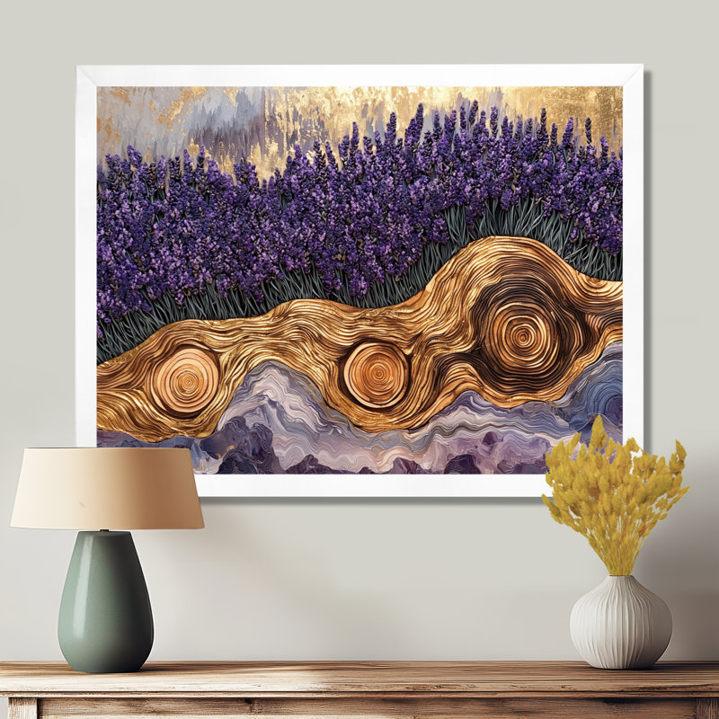 Jahmeer - Floral Large Wall Art, H 12 po x l 20 po, Reproduction encadrée d'une seule photo sans pass, Blanc