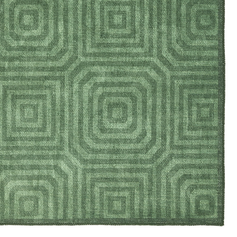 Geometric Digitally Printed 100% Polyester Area Rug, Runner 61 x 230 cm