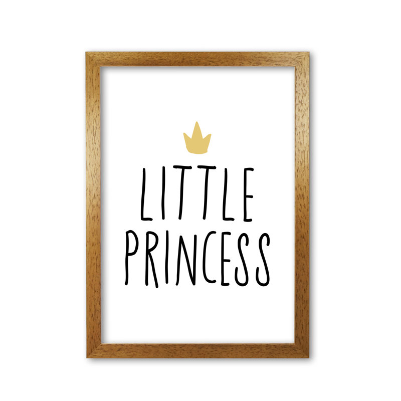 Little Princess - Print, Honey Oak Frame, 60 cm H x 42 cm W x 5 cm D