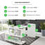 Bureau rotatif en L ultra brillant avec rangement pour tablettes - Bureau à domicile