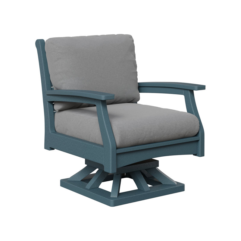 Chaise berçante pivotante et coussins Classic Terrace, Ciment Bluepoint, Ardoise