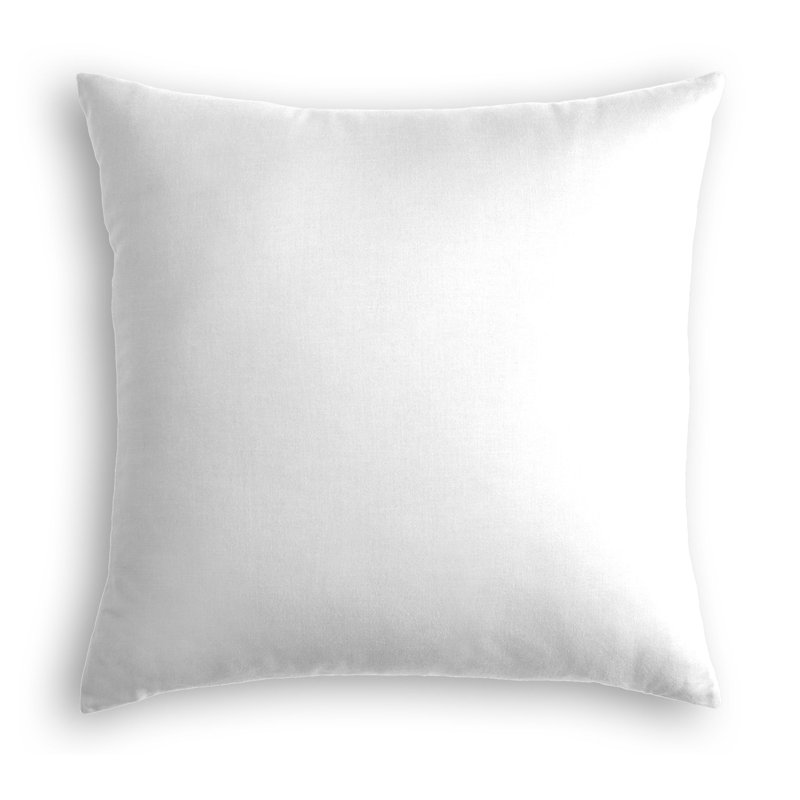 Housse de coussin carrée, 24 po x 24 po, Blanc, Duvet