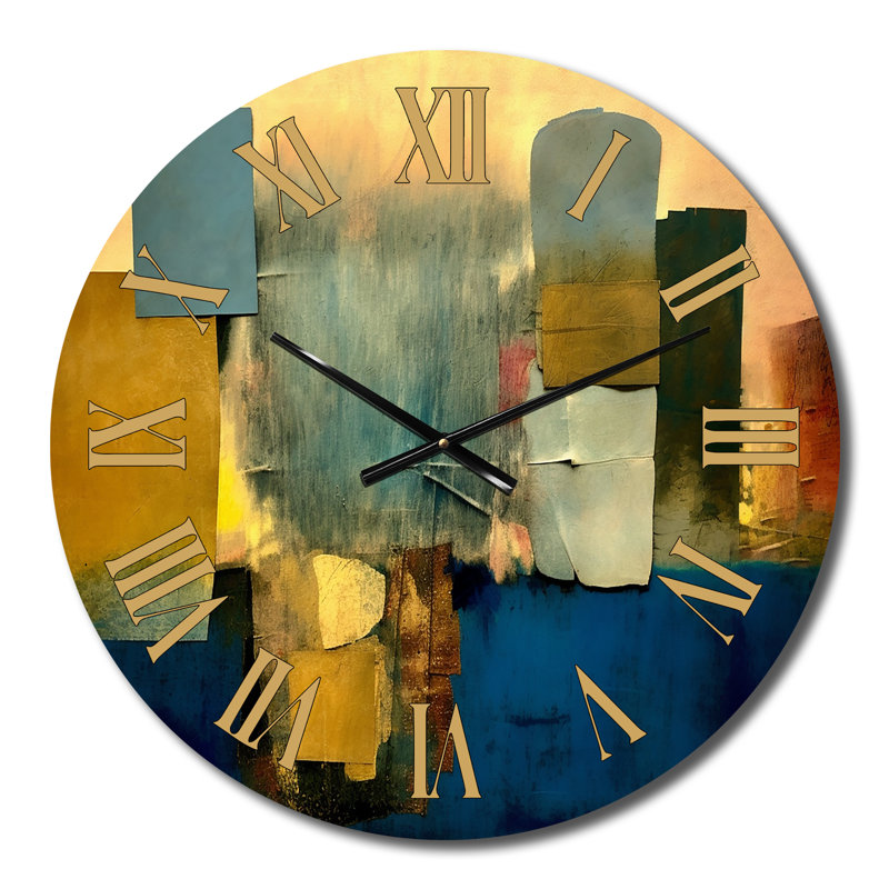 Horloge murale en métal Sunrise Over City, Moyenne