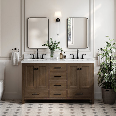 Grevera 61" Double Bathroom Vanity Set