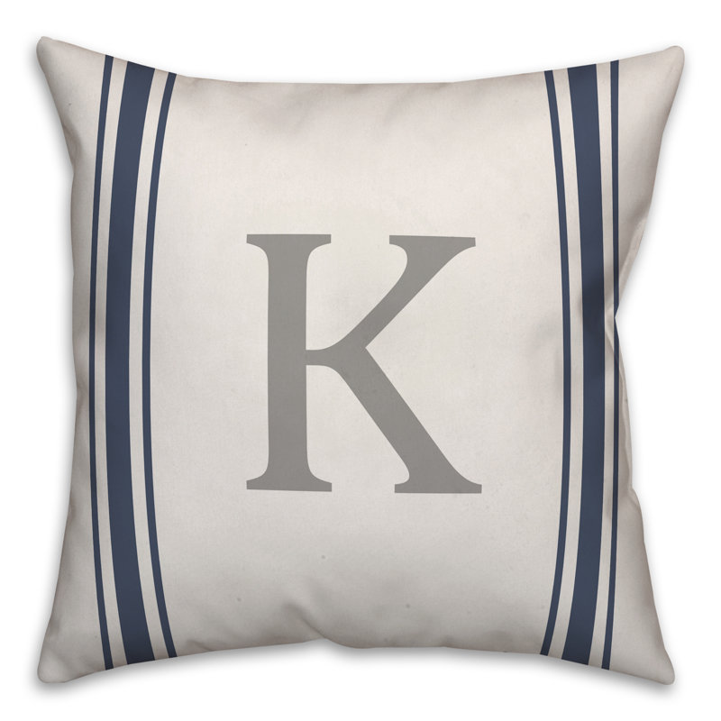 Reversible Throw Pillow, K