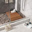 Tapis de bain Roll-up Teak