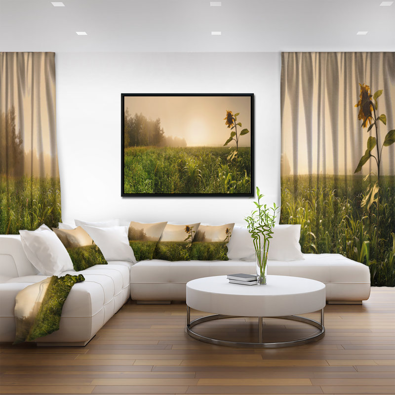 «Green Panoramic Landscape», photographie encadrée sur toile, H 16 po x l 32 po x P 1 po