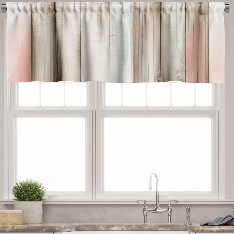 Striped Tailored Window Valance, 54" W x 18" L