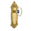 Crystal Oval Interior Mortise Door Knob with Victorian Long Plate-971495494